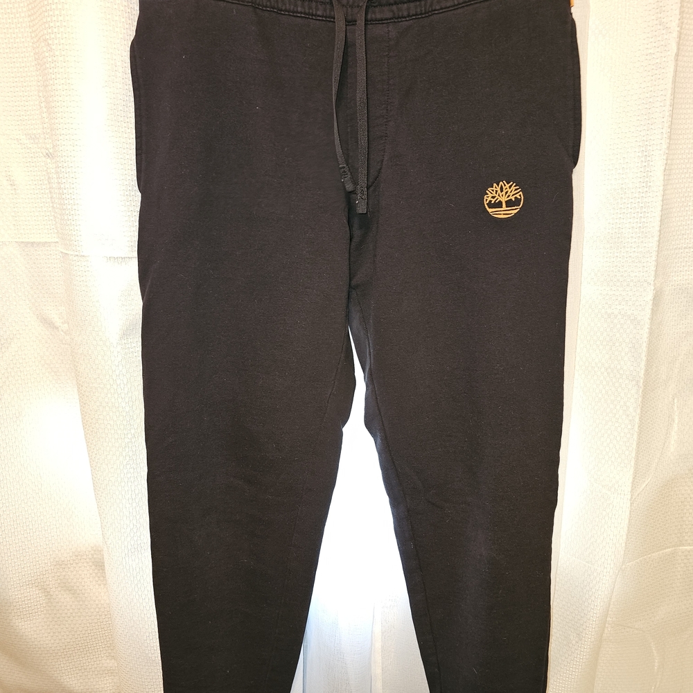 Timberland Men's Black Logo Jogger Pants